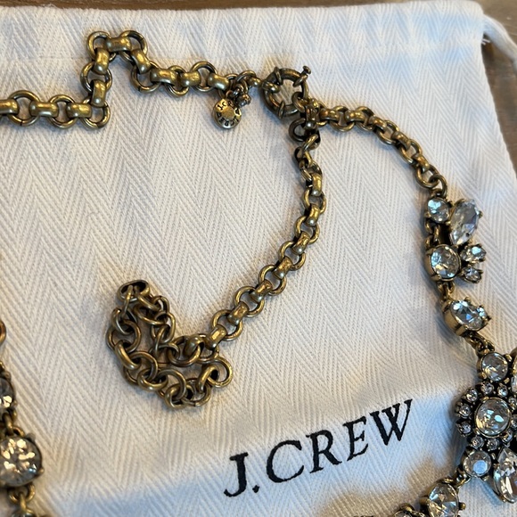 J.CREW NECKLACE CRYSTAL & GOLD - Picture 6 of 6